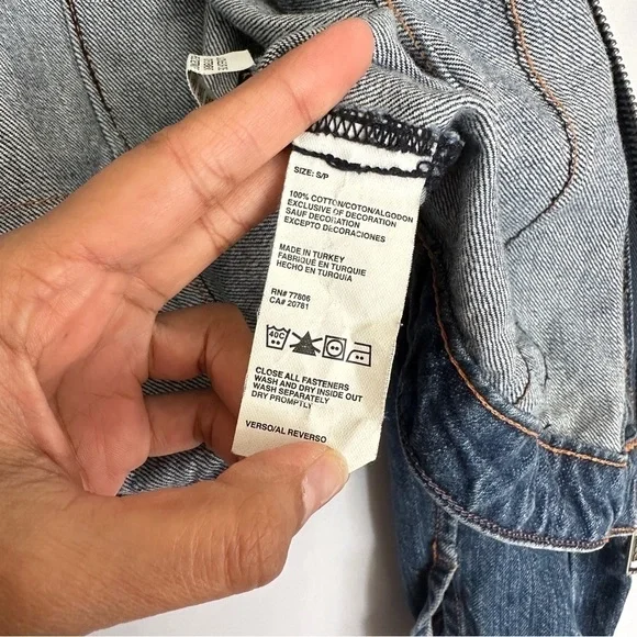 Tommy Hilfiger Women's Nautical Print Long Sleeve Full Zipper Denim Jacket sz SP - Picture 10 of 15